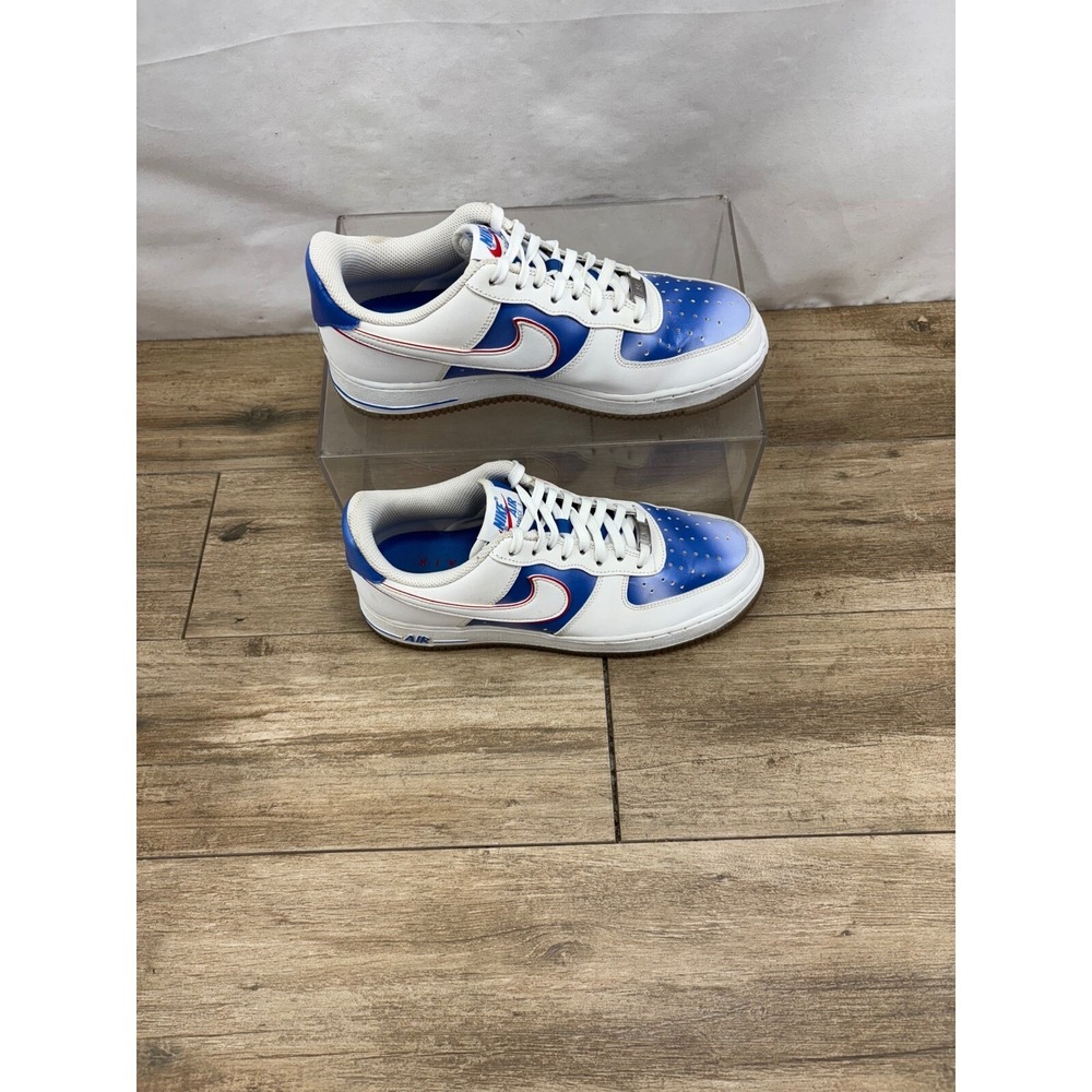 Nike Air Force 1 Low New Jersey Nets Hardwood Classics Size 8 2020 DC1404-100 - Picture 2 of 11